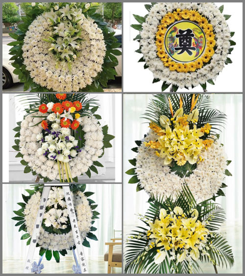 上海奉贤区柘林镇南胜村花圈速递